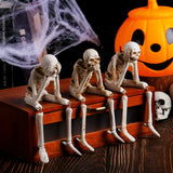 3-delars Halloween skelettfiguruppsättning Carvallo