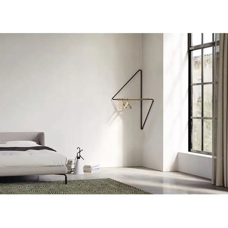 Carvallo – Stilren Hörnhängare med Minimalistisk Design i Trä och Metall Carvallo