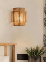 BohoLight Vägglampa – Handgjord Lampa i Hampa & Rotting Hemnix