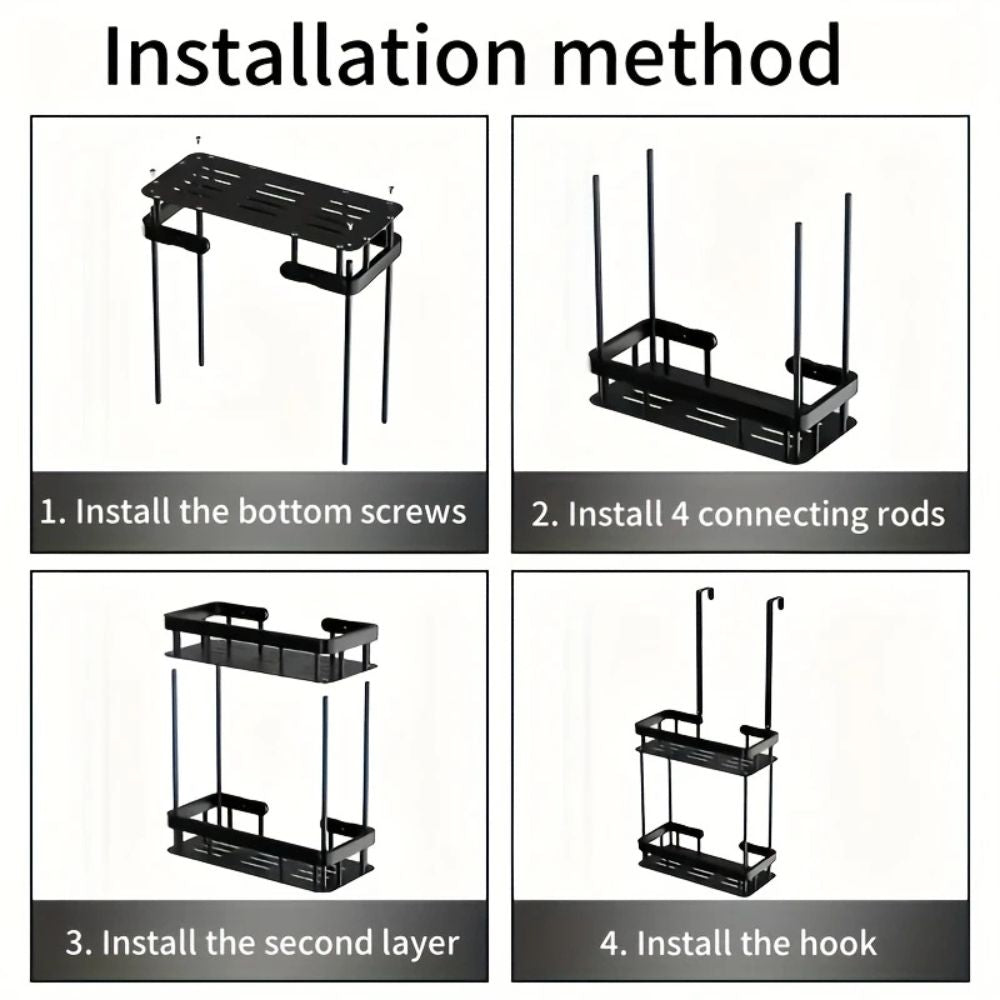 Rostfritt Stål Badrum Hängande Caddy Rack Carvallo