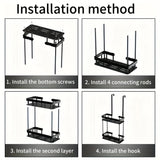 Rostfritt Stål Badrum Hängande Caddy Rack Carvallo