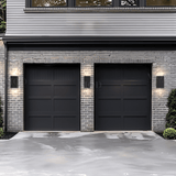 Svart rostfritt stål vägglampa – Modern utomhus LED-lampa för altan och trädgård Carvallo