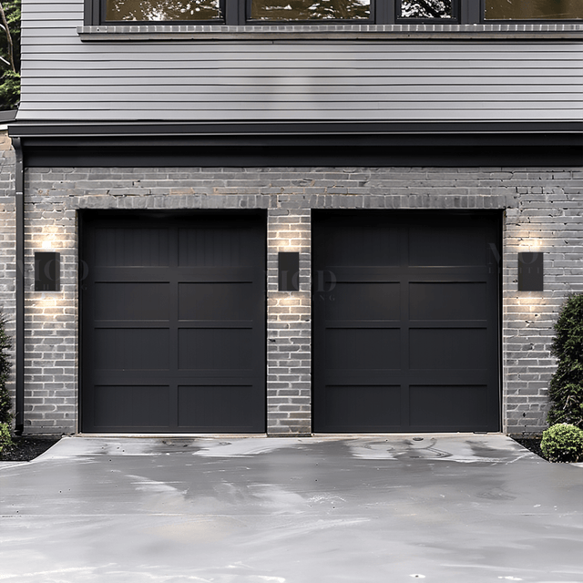 Svart rostfritt stål vägglampa – Modern utomhus LED-lampa för altan och trädgård Carvallo