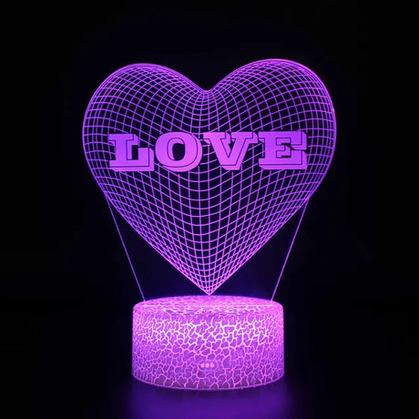 LoveGlow - Romantisk LED Hjärta Nattlampa med Färgändring och Fjärrkontroll Carvallo