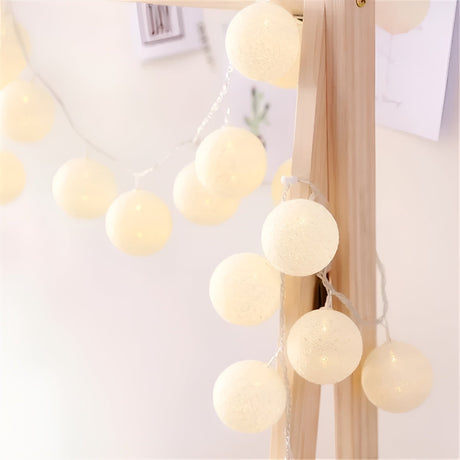 DreamGlow Light - Dekorativt bomulls-LED-bolljus Carvallo