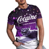 Katt Kokain överallt Skjorta-Clothes for Men-Hemnix-Lila-XXS-Hemnix
