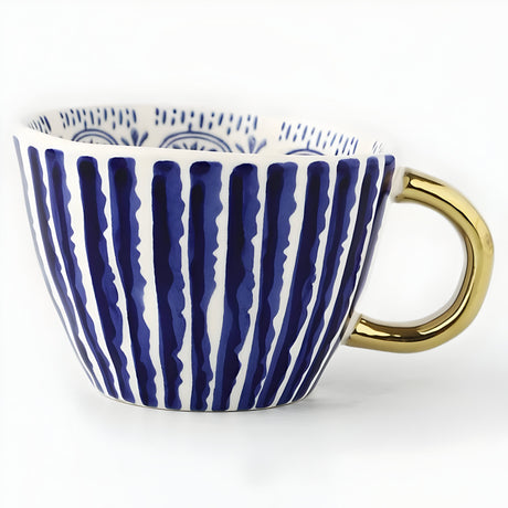 Keramikkopp med geometrisk design – Stilfull og moderne | Ideell for kaffe eller te Carvallo