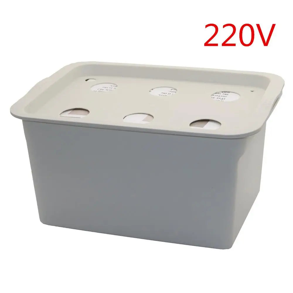 Carvallo 6-håls Inomhus Hydroponik-System | Komplett set med luftpump & nätkoppar | För snabb & ren växttillväxt – 220V Carvallo