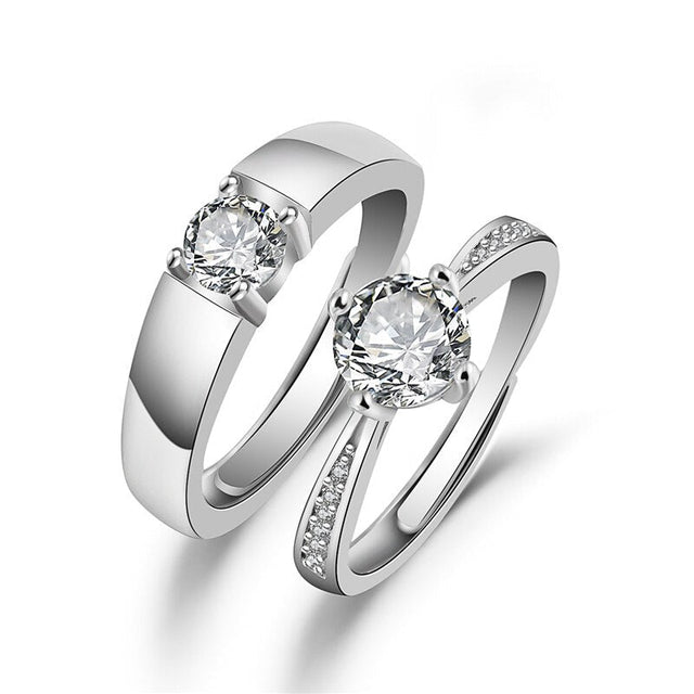 Bröllopsring set (2 st/set)-Jewelry-Hemnix-Hemnix