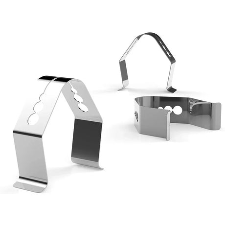 Carvallo Termometer-Cliphållare 4-pack | I rostfritt stål | För BBQ, rökare & ugn | Passar för trådlösa & Bluetooth-termometrar Carvallo