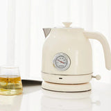 Royallure 58 oz Retro Rostfritt Stål Elektrisk Kettle – 1500 W Snabbkokning, Temperaturdisplay, Automatisk Avstängning Carvallo