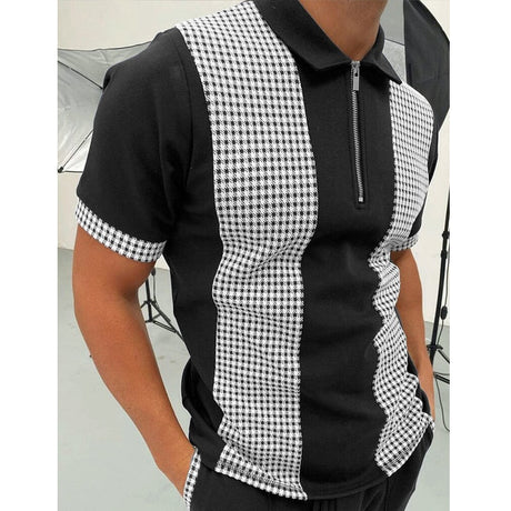 Summer Zip Shirt-Clothes for Men-Hemnix-Svart Rutig-M-Hemnix
