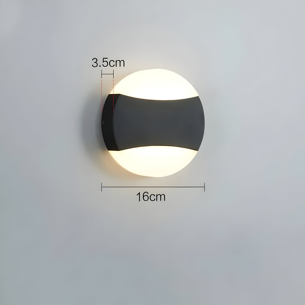 Carvallo LED Utomhusvägglampa | Vattentät IP65 | Modern Up-&-Down-Ljus | Svart | Väggmontering Carvallo