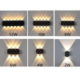 Zion - Hex Formad Upp/Ned Utomhus Vägglampa Svart Vit Carvallo