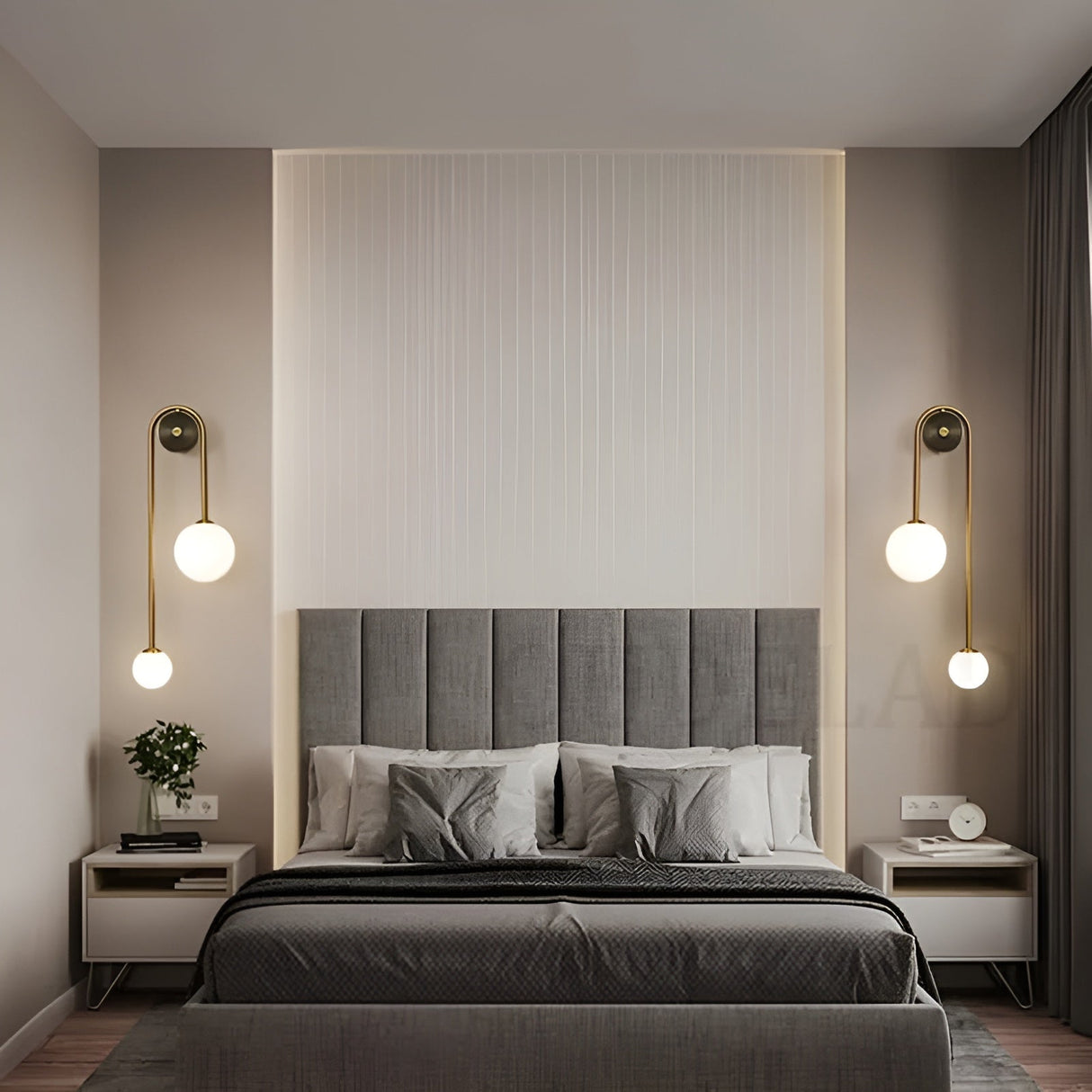 LuminSphere Light - Nordisk sängbord glasboll vägglampa Carvallo