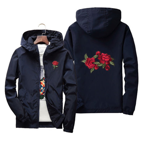 Rosor Windbreaker-Clothes for Men-Hemnix-Marinblått-S-Hemnix