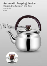 Royallure Tjockväggig Rostfritt Stål Pipkittel, 0.6–2.7 L, Induktionsklar & Hållbar Carvallo