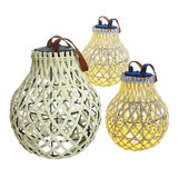 Solar LED Rattanlampa – Stor utomhusbelysning i oval design för trädgård och terrass Carvallo