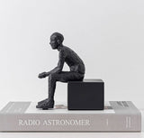 Modern Abstrakt Sittande Skulptur för Konstnärlig Heminredning Carvallo