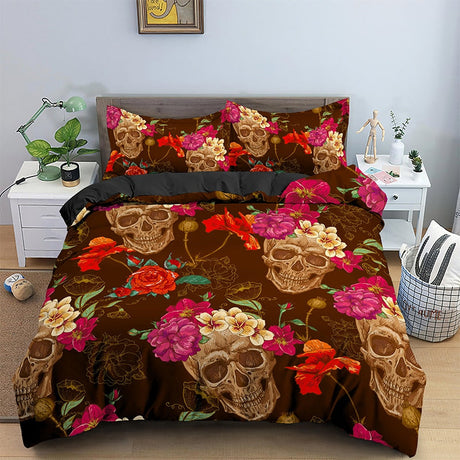 Skelett-sänglakan-Home-Hemnix-Uppsättning I-UK Enkel 135x200cm-Hemnix