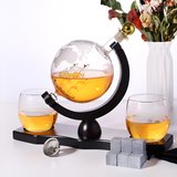 Kristall-Whiskykaraff med glas – Världskuladesign | Dekorativ för kontor & hem Carvallo