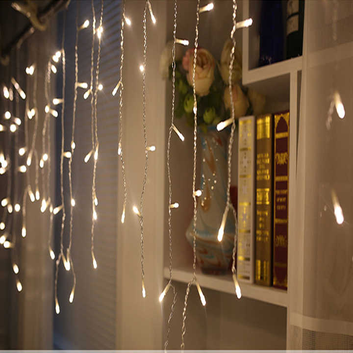 LED stjärnhimmel istapp ljusslinga – Dekorativa ljusgardiner för jul och trädgård Carvallo