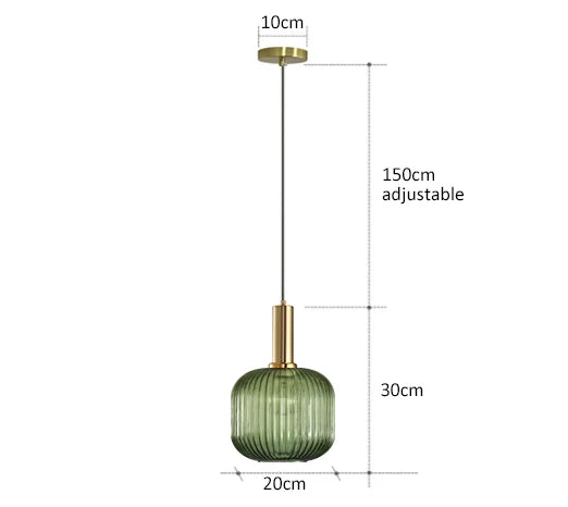 Färgglad Retro Glas Pendellampa – Kreativ LED Hängande Lampa för Vardagsrum och Sovrum Carvallo