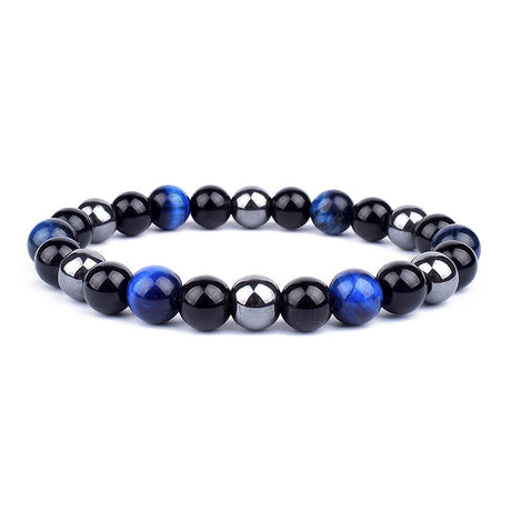 Trippel skydd armband-Jewelry for men-Hemnix-Silver Svart Blå-Hemnix