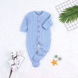 Stickad barn Romper-Kids-Hemnix-Blå-6M-Hemnix