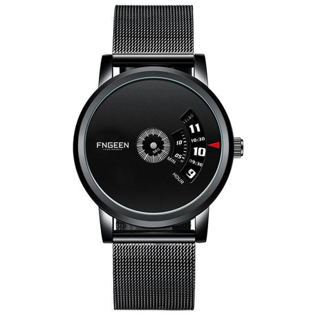 Unik tidmätare för män-Watches for men-Hemnix-Svart-mesh Svart-Hemnix