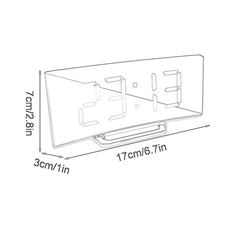 CurvaGlow Klocka - Modern LED Kurvor Väcker Klocka Carvallo