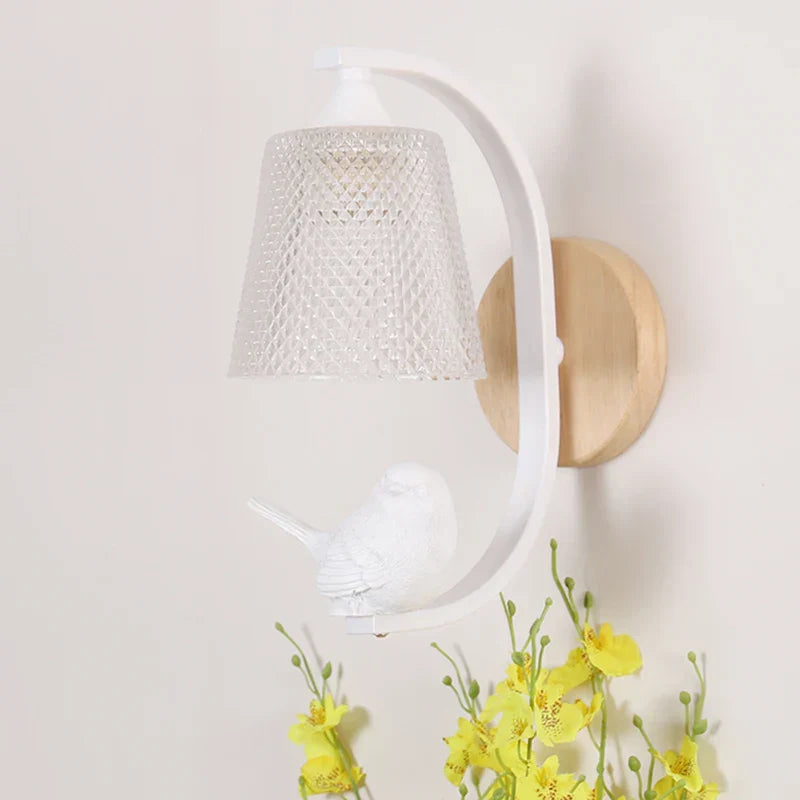 NordicBird - Modern vägglampa med fågeldesign för sovrum och vardagsrum Carvallo