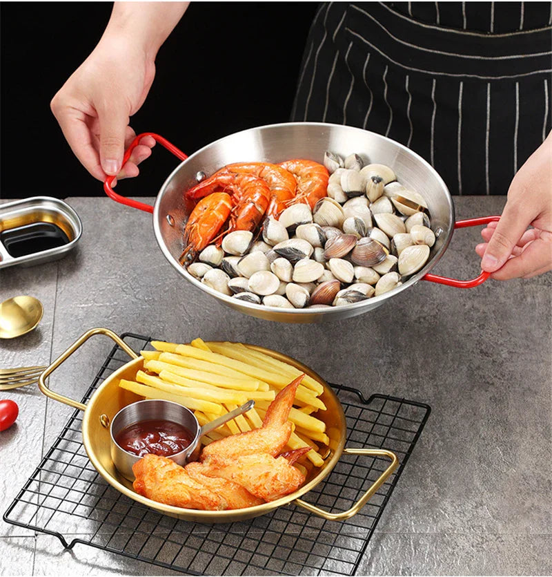 Royallure Rostfritt Stålkokkärl och Stekpanna med Dubbel Handtag Kökstallrik Carvallo