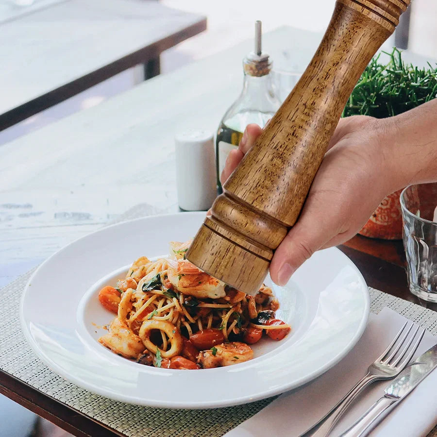 Royallure Rostfritt Ståls Salt- och Pepparkvarn med Justerbar Kvarn — Lätt Att Fylla På & Hållbar Carvallo