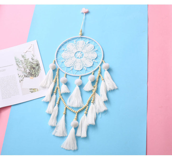 Carvallo Boho Drömfångare | Handgjord Makramee Väggdekoration | Sol & Måne Motiv | 100 % Bomull | 70 cm Längd Carvallo