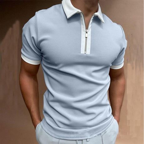 Summer Zip Shirt-Clothes for Men-Hemnix-Blå-M-Hemnix