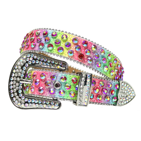 Rhinestone Diamond Belt-Accessories-Hemnix-Regnbåge-42 inch-Hemnix