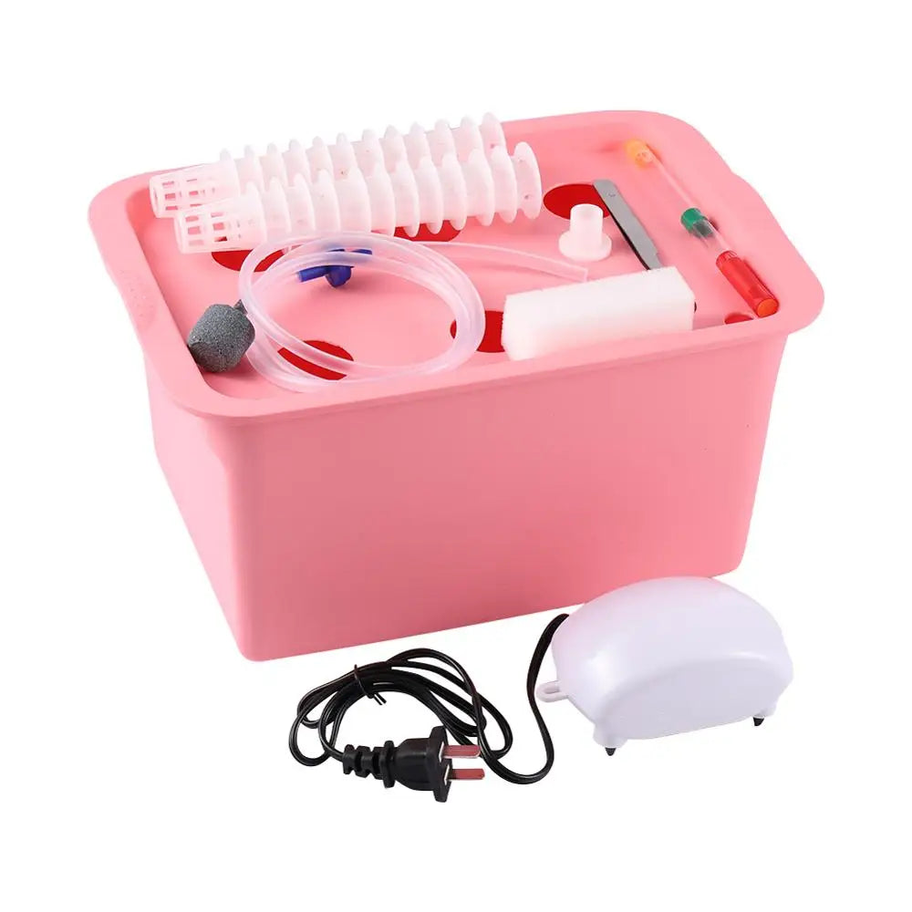 Carvallo 6-håls Inomhus Hydroponik-System | Komplett set med luftpump & nätkoppar | För snabb & ren växttillväxt – 220V Carvallo