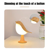 LuxRoyale Touch-Control Diffuser Fågel Nattljus - Uppladdningsbar LED Sänglampa Carvallo