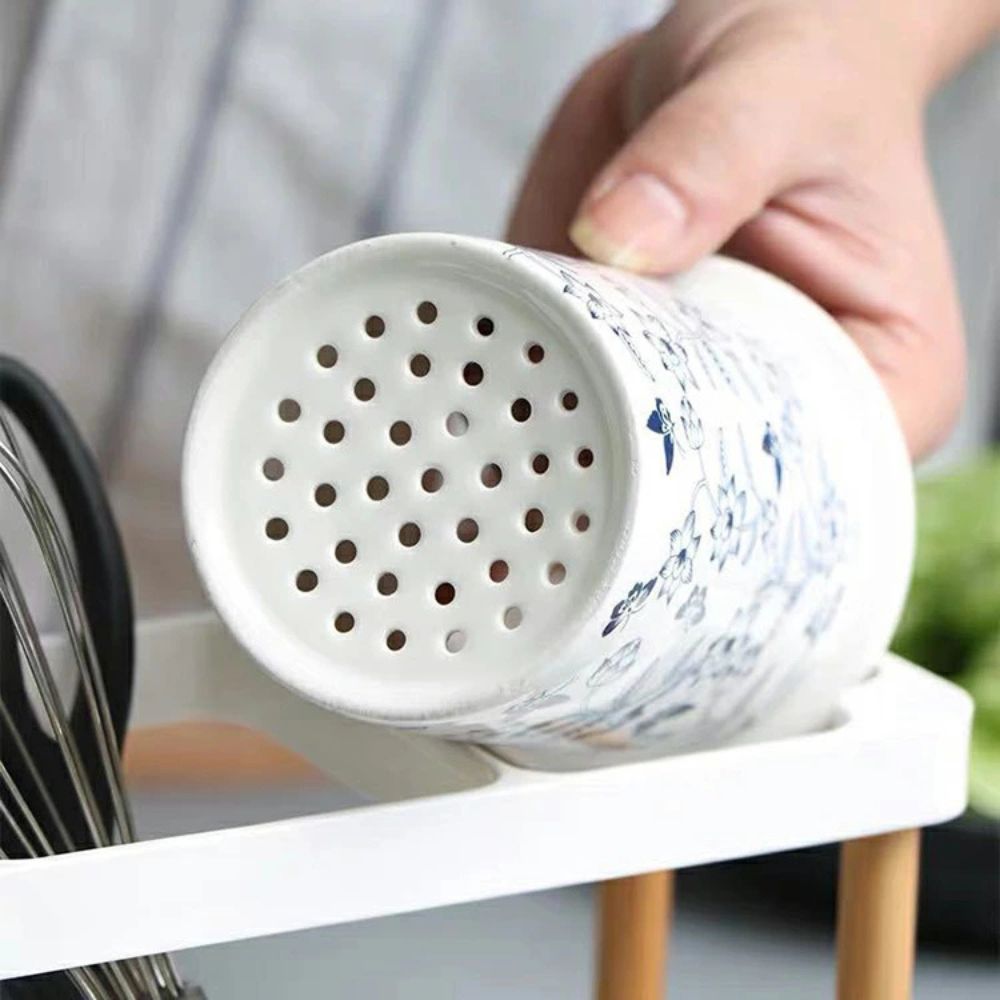 BloomCrock – Elegant keramisk bestickhållare MILA Sverige