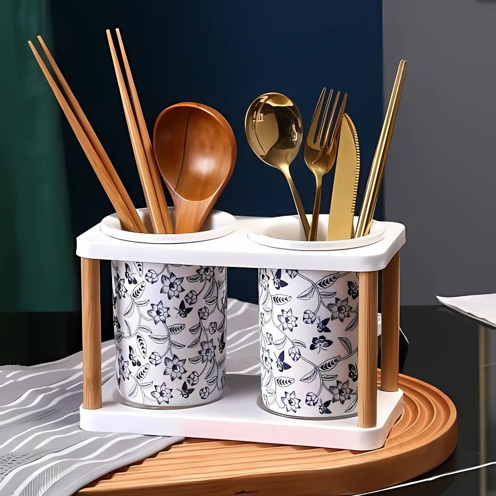 BloomCrock – Elegant keramisk bestickhållare MILA Sverige