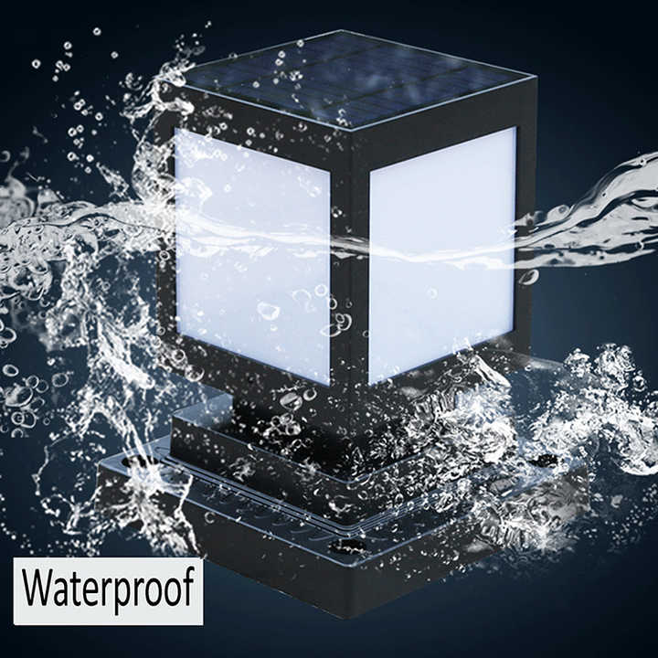 Solarlampa LED i kvadratdesign – Dekorativ utomhusbelysning för gångvägar och terrass Carvallo