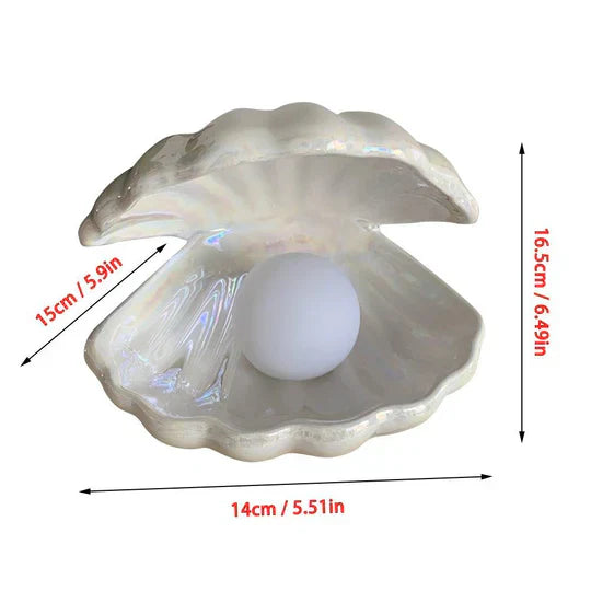 ShellGlow - Förtrollande keramiklampa för nattstämning Carvallo