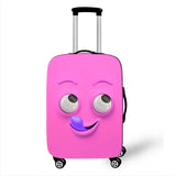 Carvallo Skyddshölje Resväska med roligt ansiktsuttryck | Elastisk & Tvättbar | För 18–32 tum bagage | Skydd & Återkänning Carvallo