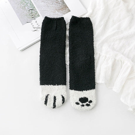 Kat Paw Sockor-Accessories-Hemnix-Platt svart-En storlek 35-40-Hemnix
