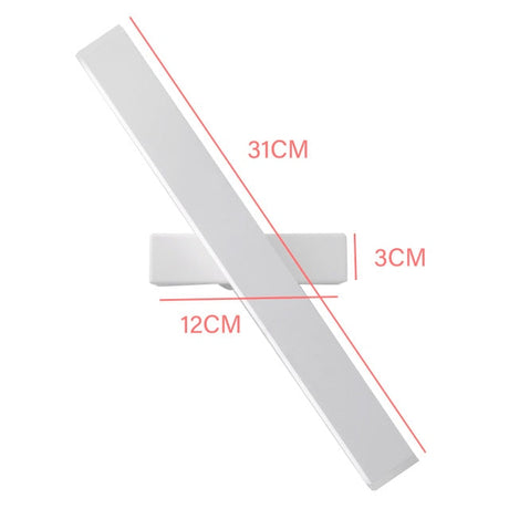 360° Roterande LED-Vägglampa-Lights-Hemnix-31cm vit 6W-Varmt vitt (2700-3500K)-Hemnix