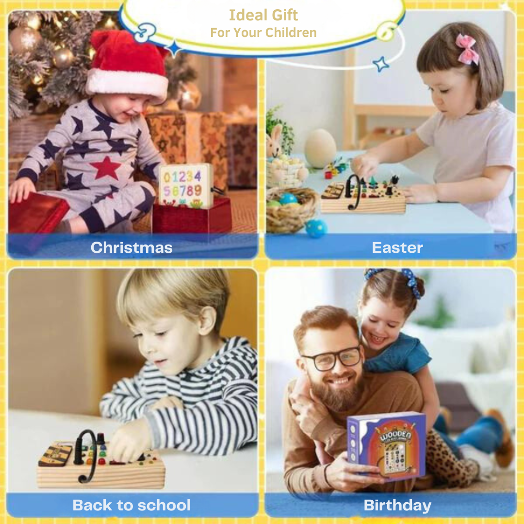 Trä Lärande Lektoy med Ljus och Brytare Carvallo