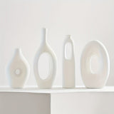 Carvallo – 4-delars keramikvasset i boho-stil för atmosfärisk dekoration Carvallo