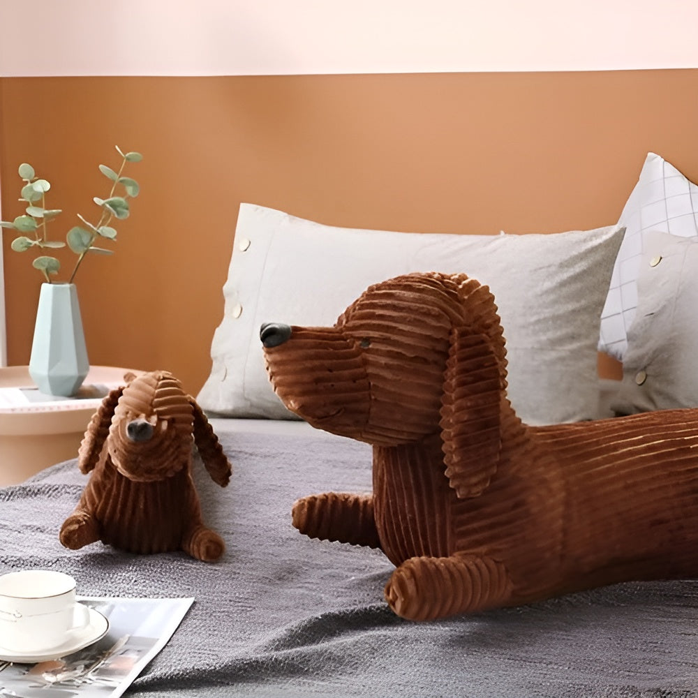 PupSnuggle Kudde - Ergonomisk Dachshund Hundkudde i Tecknad Design Carvallo