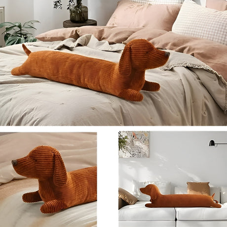 PupSnuggle Kudde - Ergonomisk Dachshund Hundkudde i Tecknad Design Carvallo